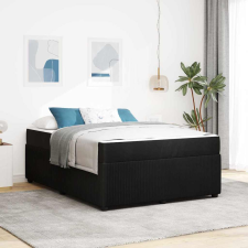 vidaXL Ágykeret matraccal Egyéb Fekete 160 x 200 cm Bársony ágy és ágykellék
