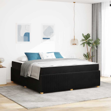 vidaXL Ágykeret matraccal Egyéb Fekete 180 x 200 cm Bársony ágy és ágykellék