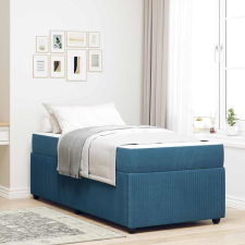 vidaXL Ágykeret matraccal Egyéb Kék 80 x 200 cm Bársony ágy és ágykellék