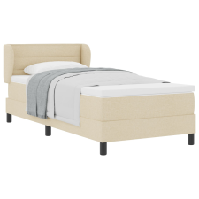 vidaXL Ágykeret matraccal Krém Anyag 100 x 200 cm Ágy matrac (3339952) ágy és ágykellék