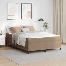 vidaXL Ágykeret matraccal matracmal Cappuccino 160 x 200 cm Műbőr ágy és ágykellék