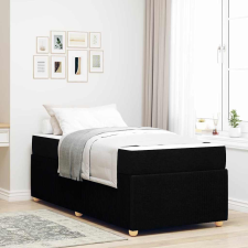 vidaXL Ágykeret matraccal matracmal Fekete 90 x 190 cm szövet ágy és ágykellék