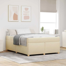 vidaXL Ágykeret matracmal Krém 160 x 200 cm szövet ágy és ágykellék
