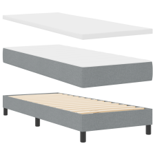 vidaXL Ágykeret Rugómatraccal Világosszürke 80x200 cm Szövet (3340052) ágy és ágykellék