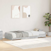 vidaXL Ágykeret tárolóval fejtámlával Beton Szürke 75 x 190 cm Faanyag