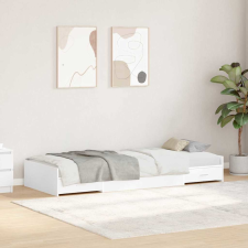 vidaXL Ágykeret tárolóval fejtámlával fiókkal Fehér 90 x 200 cm Faanyag ágy és ágykellék