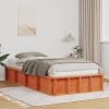 vidaXL Ágykeret tárolóval Viaszbarna 90 x 190 cm Tömör fa