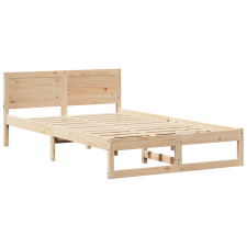 vidaXL Ágykeret Természetes Tömör fenyőfa 120 x 200 cm Könnyű (873274) ágy és ágykellék