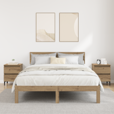 vidaXL Ágytárolók 2 db Kézműves tölgy 40x35x50 cm Mérnöki fa bútor