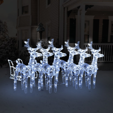 vidaXL akril rénszarvasos-szános karácsonyi dekoráció 320 LED-del karácsonyi dekoráció