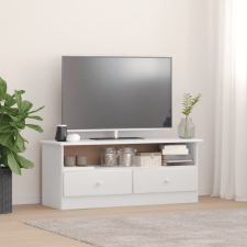 vidaXL ALTA fehér tömör fenyőfa fiókos TV-szekrény 100x35x41 cm bútor