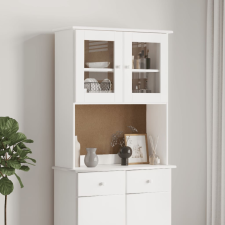 vidaXL ALTA fehér tömör fenyőfa komód felső 77x30x92 cm bútor