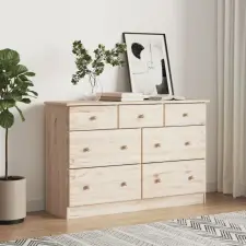 vidaXL ALTA tömör fenyőfa komód 112x35x73 cm bútor