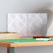 vidaXL Alumínium Gyémántmintás lépcsőfokok 2 db Csúszásmentes 20x20 cm építőanyag