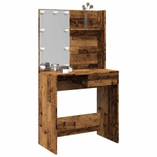 vidaXL antik fa fésülködőasztal LED-del 74,5 x 40 x 141 cm bútor