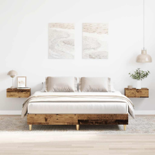 vidaXL antik fa szerelt fa ágykeret matrac nélkül 140x200 cm ágy és ágykellék