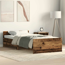 vidaXL antik fa szerelt fa ágykeret matrac nélkül 75x190 cm ágy és ágykellék