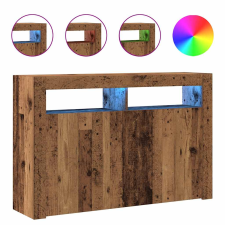 vidaXL antik fa szerelt fa tálalószekrény LED-ekkel 115,5x30x75 cm (856363) bútor