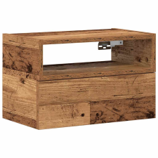 vidaXL antik fa színű falra szerelhető éjjeliszekrény 45x26x28,5 cm (858610) bútor