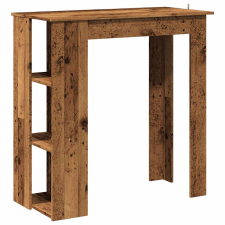 vidaXL antik fa színű szerelt fa bárasztal polccal 102x50x103,5 cm (856760) bútor
