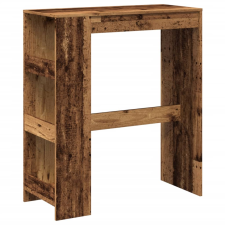 vidaXL antik fa színű szerelt fa bárasztal tárolókkal 90x40x103,5 cm (854380) bútor