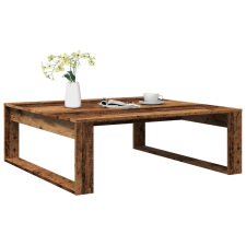 vidaXL antik fa színű szerelt fa dohányzóasztal 100 x 100 x 35 cm bútor