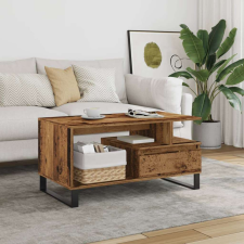 vidaXL antik fa színű szerelt fa dohányzóasztal 90 x 49 x 45 cm bútor