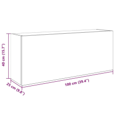 vidaXL antik fa színű szerelt fa fali fürdőszobaszekrény 100x25x40 cm fürdőszoba bútor