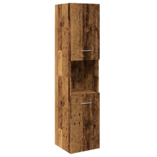 vidaXL antik fa színű szerelt fa függő fürdőszobaszekrény 30x30x130 cm fürdőszoba bútor