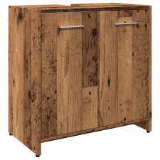 vidaXL antik fa színű szerelt fa fürdőszobai mosdószekrény 60x33x60 cm (856039) fürdőszoba bútor