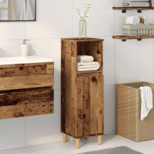 vidaXL antik fa színű szerelt fa fürdőszobaszekrény 30 x 30 x 100 cm fürdőszoba bútor