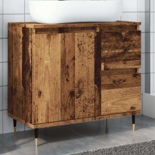 vidaXL antik fa színű szerelt fa fürdőszobaszekrény 65 x 33 x 60 cm fürdőszoba bútor