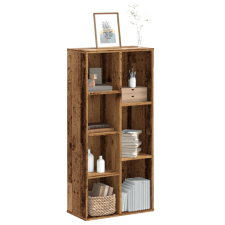 vidaXL antik fa színű szerelt fa könyvespolc 50 x 25 x 105 cm bútor