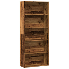 vidaXL antik fa színű szerelt fa könyvszekrény 80 x 30 x 189 cm bútor