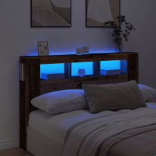 vidaXL antik fa színű szerelt fa LED-es fejtámla 160x18,5x103,5 cm ágy és ágykellék