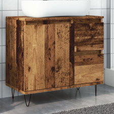 vidaXL antik fa színű szerelt fa mosdószekrény 65 x 33 x 60 cm fürdőszoba bútor