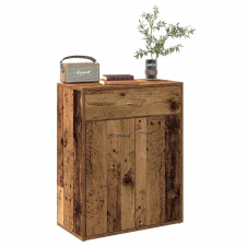 vidaXL Antik fa színű szerelt fa tálalószekrény 60x30x75 cm bútor