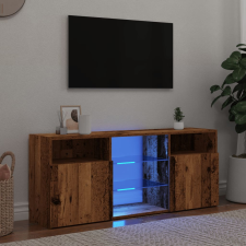 vidaXL antik fa színű szerelt fa TV-szekrény LED-ekkel 120x30x50 cm bútor