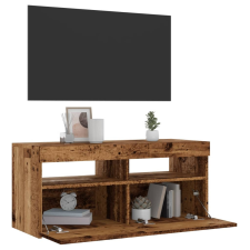 vidaXL antik fa színű szerelt fa TV-szekrény LED-ekkel 90x35x40 cm bútor
