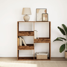 vidaXL antik fa színű térelválasztó könyvszekrény 100 x 33 x 115 cm bútor