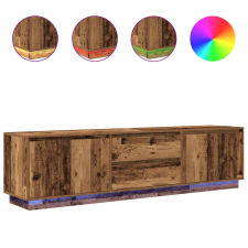 vidaXL antik fa színű TV-szekrény LED-lámpákkal 193,5x41x50 cm (3328442) bútor