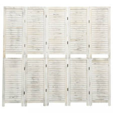 vidaXL antik fehér 5-paneles tömör faparaván 178,5 x 166 cm bútor
