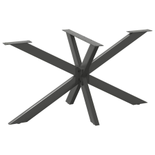 vidaXL antracit acél étkezőasztal lábak pók alakú 150x78x(72-73) cm bútor