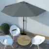 vidaXL Antracit féloldalas erkély napernyő alumíniumrúddal 300x150 cm