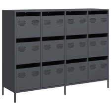 vidaXL antracit hidegen hengerelt acél tálalószekrény 135x39x103,5 cm (3307175) bútor
