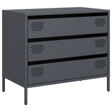 vidaXL antracit hidegen hengerelt acél tálalószekrény 68x39x58,5 cm (851294) bútor