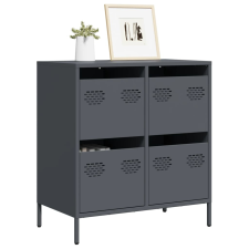 vidaXL antracit hidegen hengerelt acél tálalószekrény 68x39x73,5 cm bútor