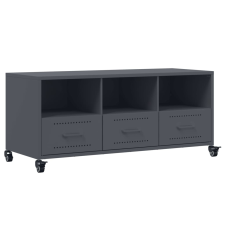 vidaXL antracit hidegen hengerelt acél TV-szekrény 100,5x39x43,5 cm (846694) bútor