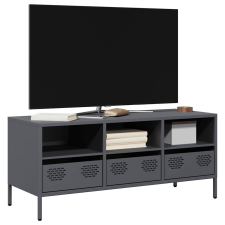 vidaXL antracit hidegen hengerelt acél TV-szekrény 101,5x39x43,5 cm bútor