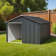 vidaXL antracit horganyzott acél kutyaház 116,5x153x81,5 cm szállítóbox, fekhely kutyáknak